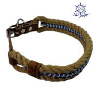 Leine Halsband Set verstellbar f. kleine Hunde, natur, blau, weiß, beige, Wunschlänge Bild 8