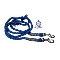 Leine Halsband Set verstellbar f. kleine Hunde, natur, blau, weiß, beige, Wunschlänge Bild 9