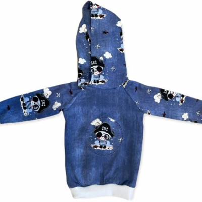 Kinder Kapuzen-Shirt Pirat Gr. 74