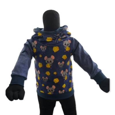 Kinder Kapuzen-Shirt  Maus Gr. 80