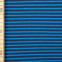 0,50m Baumwolljersey schmale Streifen 3 mm dunkelblau hellblau Ringeljersey Meterare Bild 1
