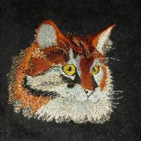 Handtuch Motiv "rote Katze" Bild 1