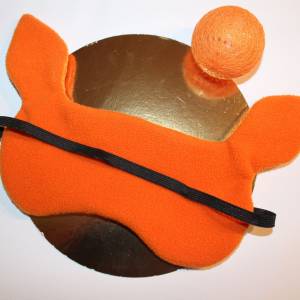 Schlafmaske, Schlafbrille Reh Fuchs aus Fleece orange Augenbinde Reisemaske Augenmaske Kinder Frauen Männer Bild 5
