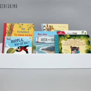 Kinderregal - Bücherregal für Kinder weiß, Wandregal, Montessori skandinavisch Bild 2
