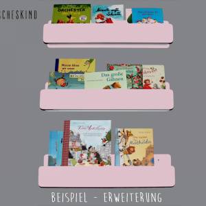 Kinderregal - Bücherregal für Kinder rosa , Wandregal, Montessori skandinavisch Bild 6