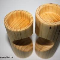 Teelichthalter Herz aus Fichtenholz, gedrechselt / Holzdeko / Kerzenhalter / Dekoration Bild 4