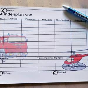 Plotterdatei - Feuerwehr - Hubschrauber - Löschfahrzeug - SVG - DXF - Datei Bild 3
