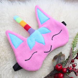 Schlafmaske, Schlafbrille einhorn pink türkis Regenbogen unicorn frauen kinder Reise-Zubehör Reise-Accessoire Spa-maske Bild 3