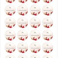 24 Stück Etiketten Sticker Aufkleber Geschenk Weihnachten  "Für____" rund  4cm Bild 2