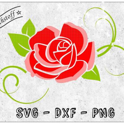 SVG - DXF - PNG - Datei - Rose - Plotterdatei - Muttertag - Frauen - Hochzeit - Geburtstag - Roses - Liebe