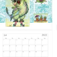 Kalender Frisch gefischt 2022 Wandkalender für Tierfreunde als 28 x 22 cm Kunstkalender Geschenk Bild 3