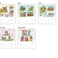 Kalender Frisch gefischt 2022 Wandkalender für Tierfreunde als 28 x 22 cm Kunstkalender Geschenk Bild 4
