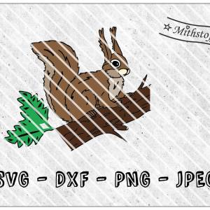 Plotterdatei - Eichhörnchen - Hörnchen - SVG - DXF - Datei Bild 1