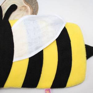 Wärmflaschenbezug Biene Hummel gelb schwarz Wärmflaschenhülle inklusive 2.0 Liter Wärmflasche von Fashy Bild 8