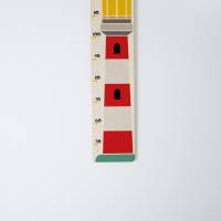 Holz - Messleiste für Kinder, personalisiert mit Name und Datum, Messlatte für Kinder, Motiv: Leuchtturm Bild 5