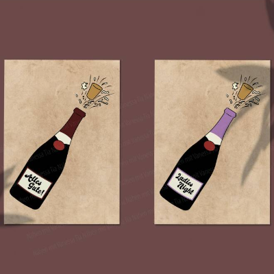 Sektflasche Plotterdatei