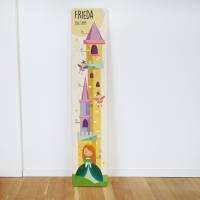 Holz - Messleiste für Kinder, personalisiert mit Name und Datum, Messlatte für Kinder, Motiv: Fee Schloß Bild 6