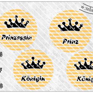 Plotterdatei - Monarchie - King - Queen - Prinzess - Prinz - SVG - DXF - PNG - Kreis - Datei Bild 1