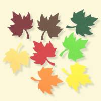40 Stanzteile Herbst Streudeko Blätter, Ahornblätter, Scrapbook, Kartengestaltung, Deko Bild 1