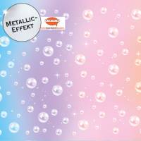 Metallic Bordüre: Meerjungfrau - Wasserblasen - Regenbogen - mit Perlmutt-Effekt - 18 cm Höhe Bild 1