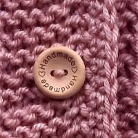 Strickjacke für Mädchen ab Größe 50/56 bis Größe 92/98 rosa pullover mit kapuze taufkleidung geschenk taufe geburt Bild 3