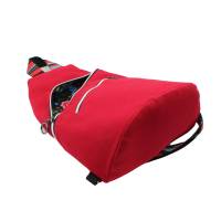 modischer, geräumiger Cross-Body-Bag aus trendigen roten Canvas, Rucksack Bild 4