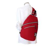 modischer, geräumiger Cross-Body-Bag aus trendigen roten Canvas, Rucksack Bild 6