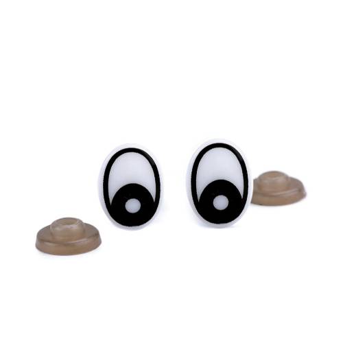 Sicherheitsaugen weiß/schwarz 12 x 16 mm 1 Paar