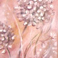 FROSTIGE ROSA HORTENSIEN 20cmx50cm - glitzerndes Hortensienbild im Shabby Chic Look auf Leinwand Bild 2