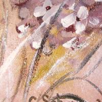 FROSTIGE ROSA HORTENSIEN 20cmx50cm - glitzerndes Hortensienbild im Shabby Chic Look auf Leinwand Bild 5