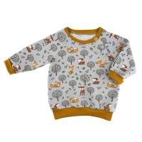 Pullover Langarmshirt für Jungen Mädchen Frühchen Waldtiere Reh & Fuchs Geschenk Geburt ab Gr. 44 Bild 1