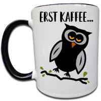 Müde Eule Tasse, Kaffee Sprüche Lustig, Morgenmuffel Kaffeetasse, Arbeit Büro Geschenke, Früh Aufstehen Job Kaffeebecher Bild 2