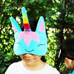 Schlafmaske, Schlafbrille einhorn blau türkis Regenbogen unicorn frauen kinder Reise-Zubehör Reise-Accessoire Spa-maske Bild 9