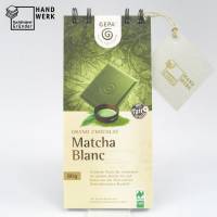 Notizblock, Upcycling originale Verpackung Schokolade Matcha Blanc, Recyclingpapier Bild 1