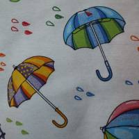 Einkaufstasche, Shopper, mit Regenschirmen, Stofftasche, Stoffbeutel, Einkaufsbeutel Bild 4