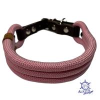 Hundehalsband, verstellbar, rosa, braun, Leder und Schnalle Bild 2