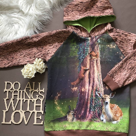 Hoodie/Kapuzenpullover/Waldtiere Größe 104-134