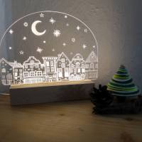 LED Deko Lampe Licherbogen "Häuser" für gemütliche Atmosphäre im Herbst und Winter Bild 1