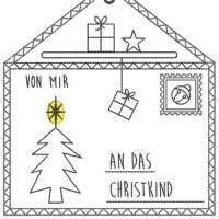 " Briefumschlag an den Weihnachtsmann / Christkind ITH " 2 Stickdateien 16 x 18,  bitte Format auswählen Bild 6