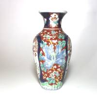 Große  Keramik Blumenvase mit asiatischem Dekor Bild 2