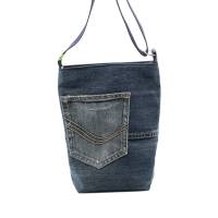 modische Männertasche im Jeans-Upcycling, Cross-Body-Bag, Männertasche, Jeanstasche für Männer Bild 2