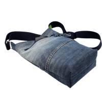 modische Männertasche im Jeans-Upcycling, Cross-Body-Bag, Männertasche, Jeanstasche für Männer Bild 8