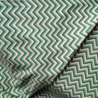 Baumwolljersey Zickzack, mint, braun, weiß, grün, 0,50 x 1,50m, lillestoff, GOTS/Ceres-050 Bild 1