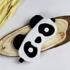 Schlafmaske, Schlafbrille Panda aus Fleece antipilling Augenbinde Reisemaske Augenmaske Kinder Frauen Männer tierisch lu Bild 5