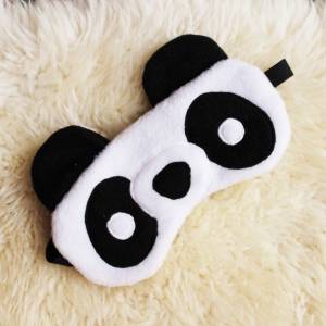 Schlafmaske, Schlafbrille Panda aus Fleece antipilling Augenbinde Reisemaske Augenmaske Kinder Frauen Männer tierisch lu Bild 9