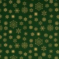 Baumwollgewebe, grün, bedruckt mit "goldenen" Kristallen, 140 cm breit, Meterware, Preis pro 0,5 lfdm Bild 1
