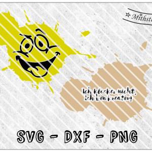 Plotterdatei - Kleckse - Kinder - SVG - DXF - PNG - Datei - Bild 1
