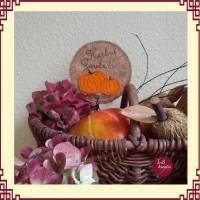 Kork Dekostecker bestickt mit Herbstmotiv "Herbst-Zauber" Bild 1