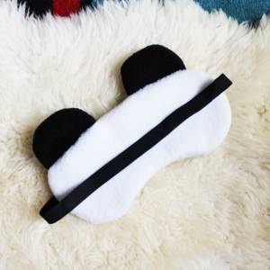 Schlafmaske, Schlafbrille Panda aus Fleece antipilling Augenbinde Reisemaske Augenmaske Kinder Frauen Männer tierisch lu Bild 9