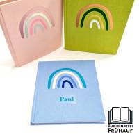 Tagebuch Notizbuch Poesiealbum Rainbow Skandi personalisierbar verschiedene Farben Bild 1